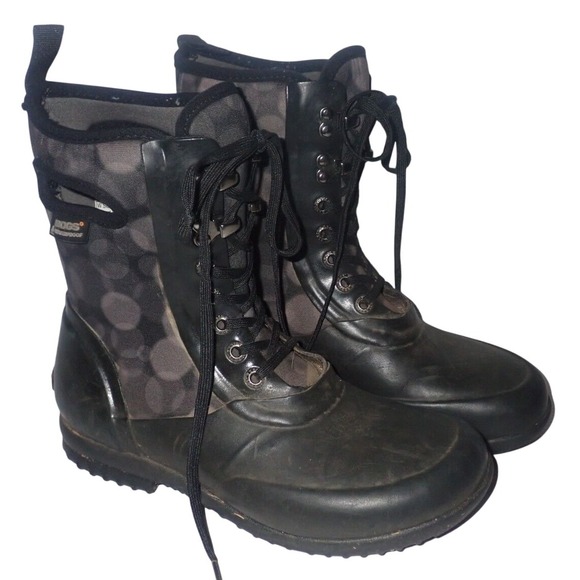 Bogs Sidney Rain Boots Women 6 Neo Tech Lace‎ Up Neoprene Casual - Picture 1 of 9